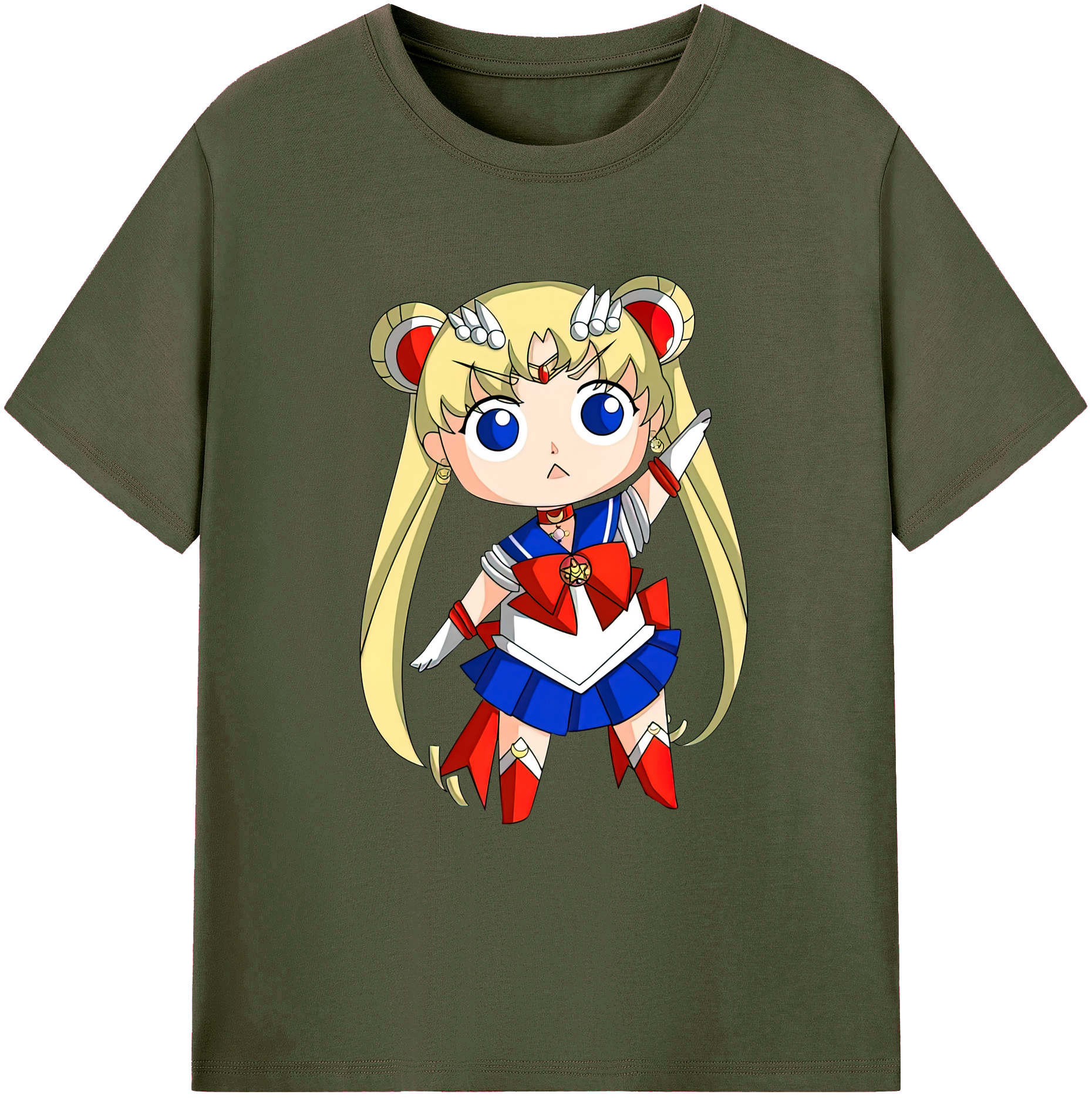 （画像用） 美少女戦士セーラームーン 月野 うさぎ つきの うさぎ Sailor Moon Tsukino Usagi 綿100％ メンズ半袖Tシャツ｜肌触りやわらか＆通気性